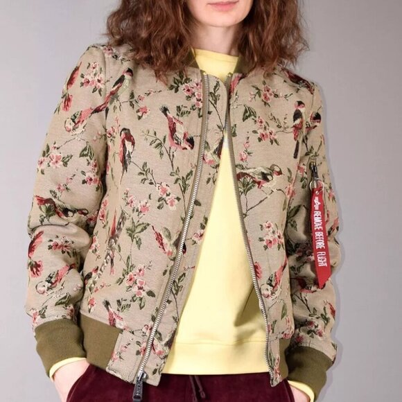 Alpha Industries L-2B Jacquard Bomber Jacket Sz XS - Picture 1 of 15